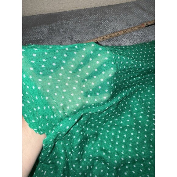 Polka dot green sheer scarf - Picture 7 of 7